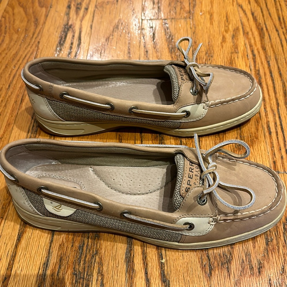 Sperry - Top Siders - Moccasin - Beige Leather - Women´s - 7 Boat Deck Shoes